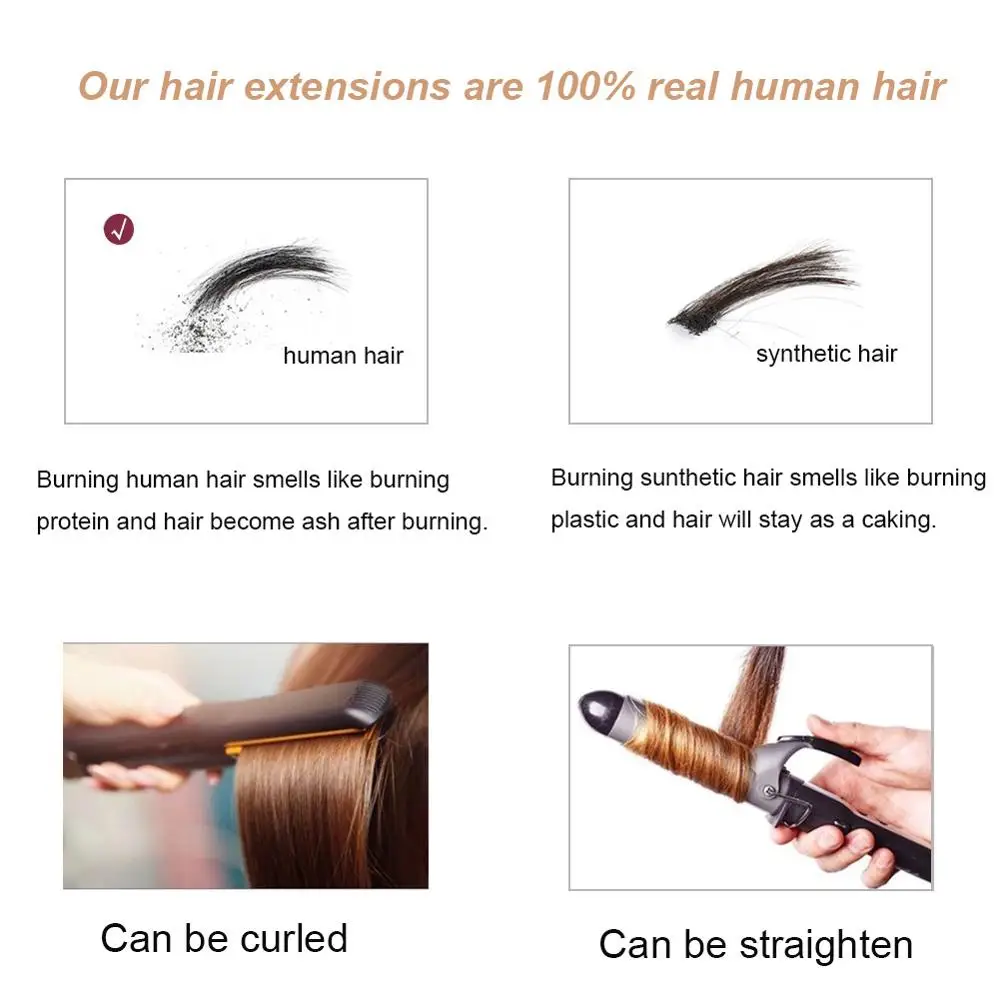 Ugeat-extensión de cabello con punta en U para mujer, cabello humano con punta en U de 1 g/s, extensiones de cabello prepegado de 14-24 ", 50g/100g, cabello con punta de queratina