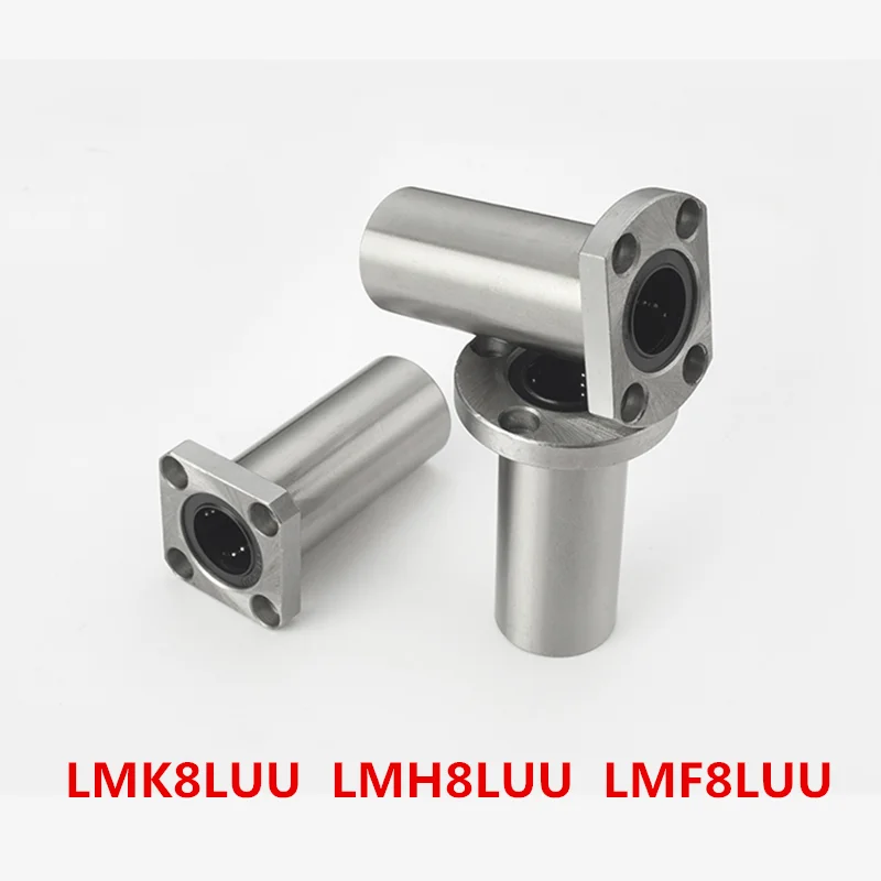 1pcs LMF8LUU LMK8LUU LMH8LUU 8x15x45mm Long Type Series Flange Coupling Linear Ball Motion Bearing For Rod shaft 8mm