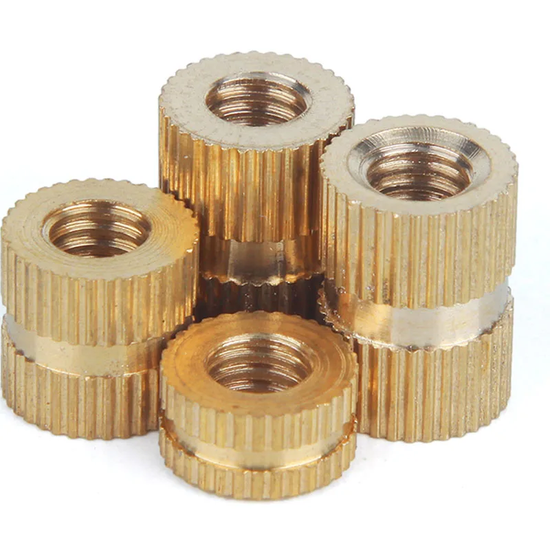 10-50pcs/lot M5M6M8 Brass Insert Nut Injection Molding Copper Knurled Thread Inserts Nut 1240