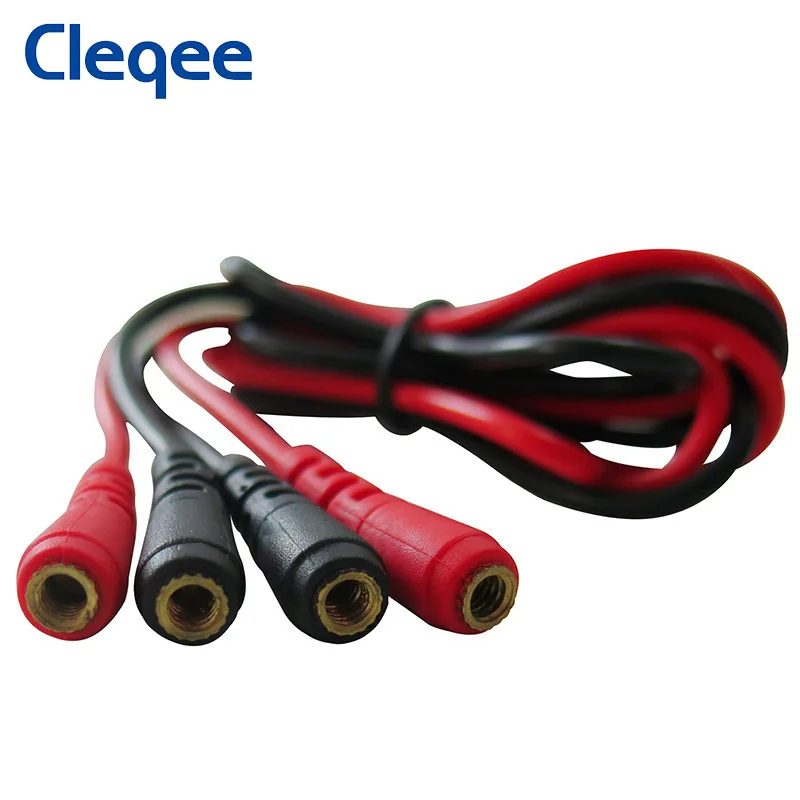 Cleqee P1500 Memimpin Uji Kit Diganti Tes Uji Kawat Probe Buaya Klip Klem Buaya untuk Digital Multimeter Feeler