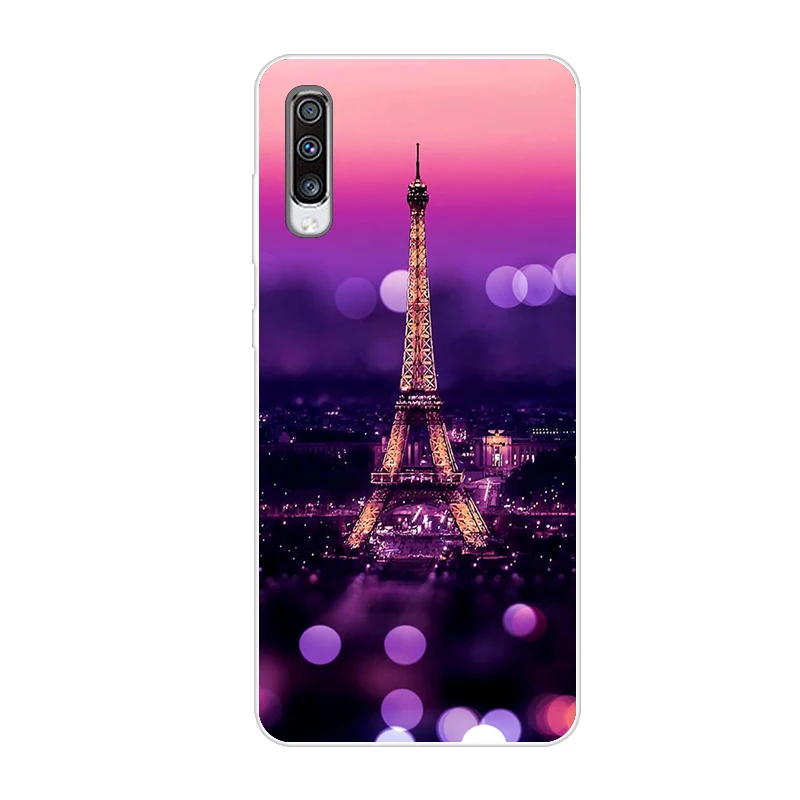 Soft TPU Silicone Case For Samsung Galaxy A70 A 70 Cartoon Painting Cover Luxury Protective Cases Phone Shells Fundas Coque Capa