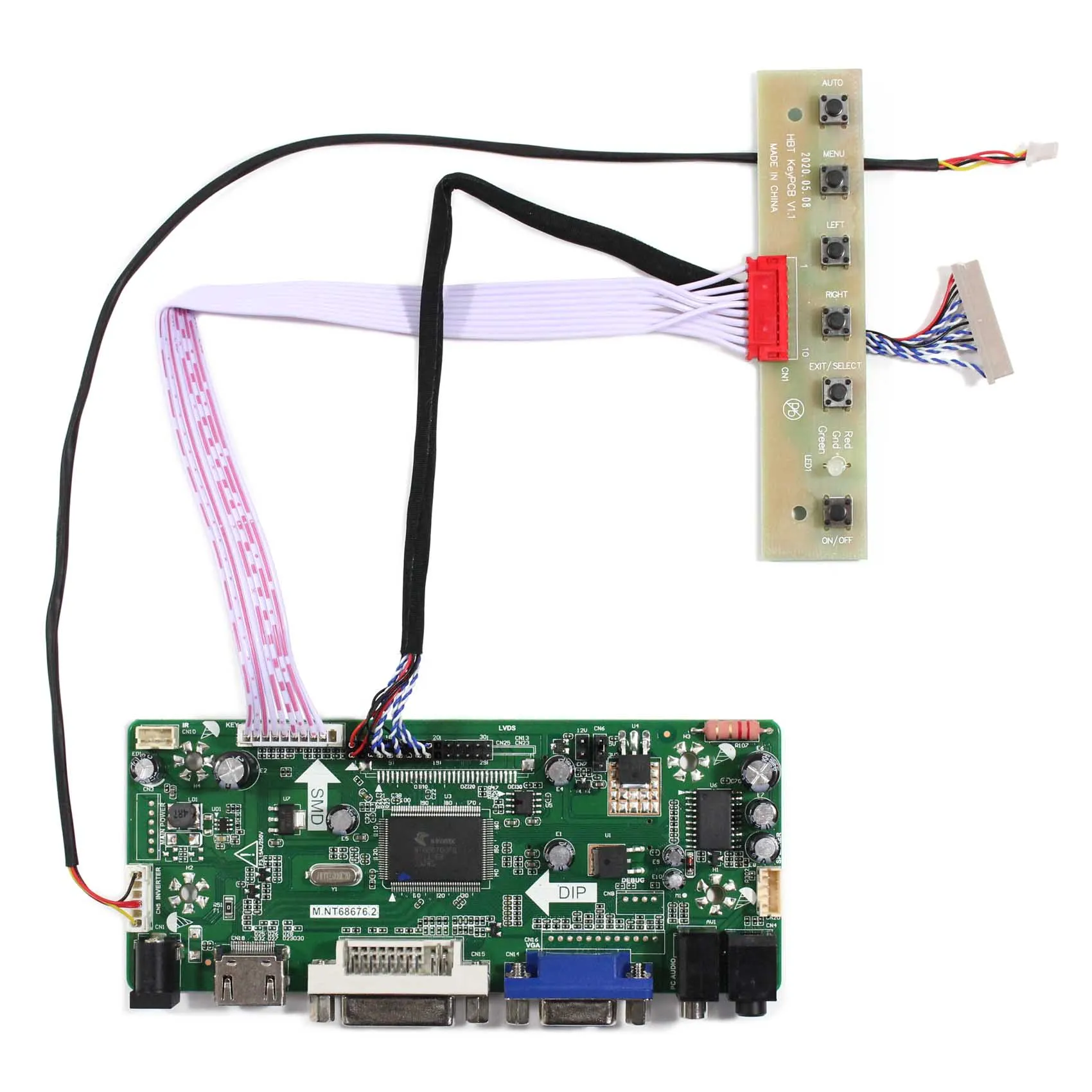 

7inch 800X480 7"G070Y2-L01 Controller Board with HD MI DVI VGA AUDIO