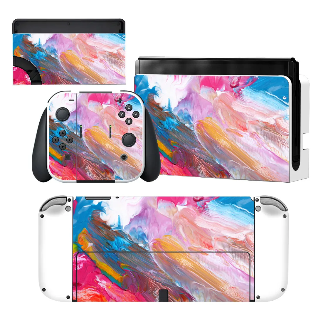 Abstract Style Vinyl Decal Skin Sticker For Nintendo Switch OLED Console Protector  Game Accessoriy NintendoSwitch OLED