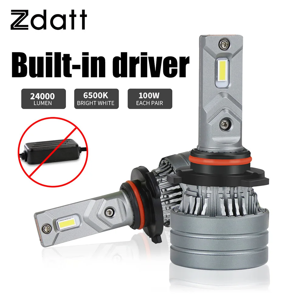 

New Zdatt H4 H7 Led Lamp H1 H3 H27 HB3 HB4 H11 Led Headlight Canbus High Power 100W 6500K Turbo 24000lm 12V Led Lights For Car