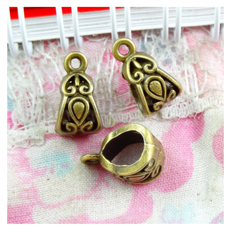 60pcs/lot Antique Bronze Plated Spacer Charm Beads for DIY Jewelry Metal Big Hole Beads fit Bracelet Necklace Jewelry Making