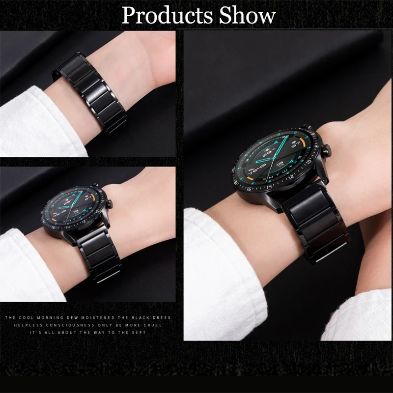 22mm Metal Magnetic Strap For Samsung Watch 3/Gear S3/Huawei Watch GT3/ Stainless Steel Titanium Bracelet For Amazfit GTR 3 Band