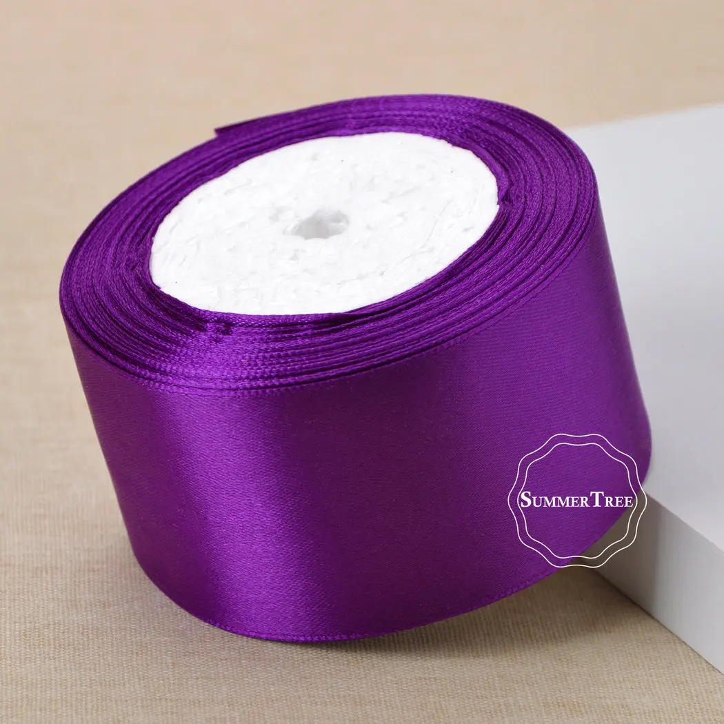25yards 2inch Satin Ribbon Sash Gift Bow DIY Craft Wedding Party Supplies Handmade Event Banquet Decoration