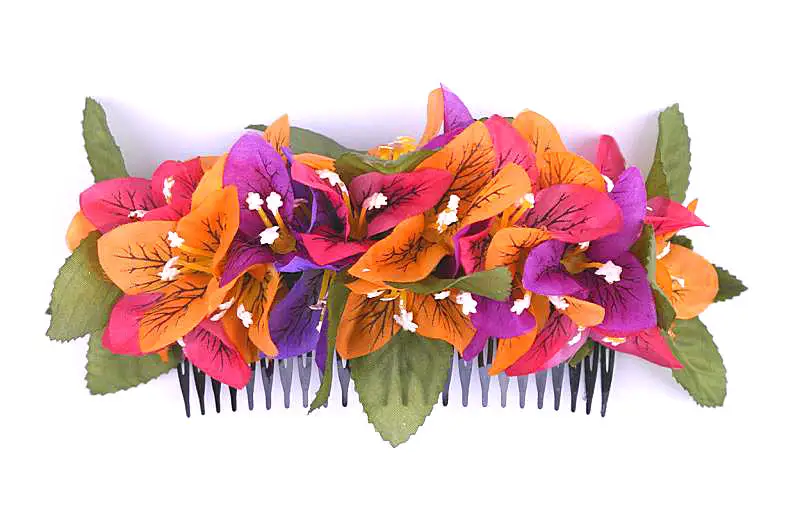 Free shipping 50pcs/lot HC00010 Flower Headwear Artificial Flower Artificial Hawaii Flower Hair Comb Hair Accessories 2 colors