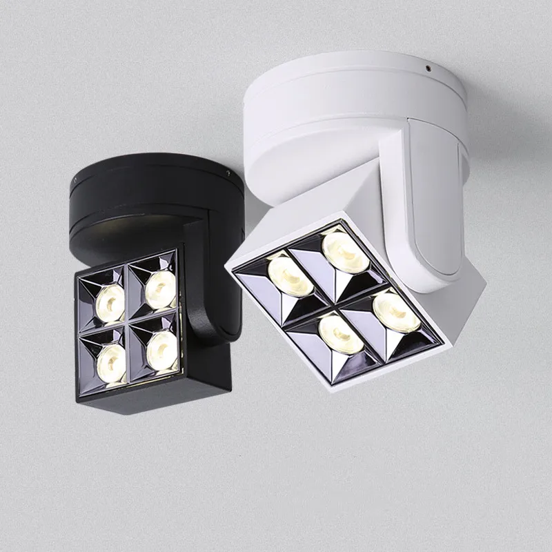 Możliwość przyciemniania SquareAnti-Glare LED Downlights sufitowy COB Surface mounted12W AC85-265V kąt obrotu sypialnia kuchnia oświetlenie