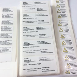 60set Of Each VHF Chassis Labels For EP450