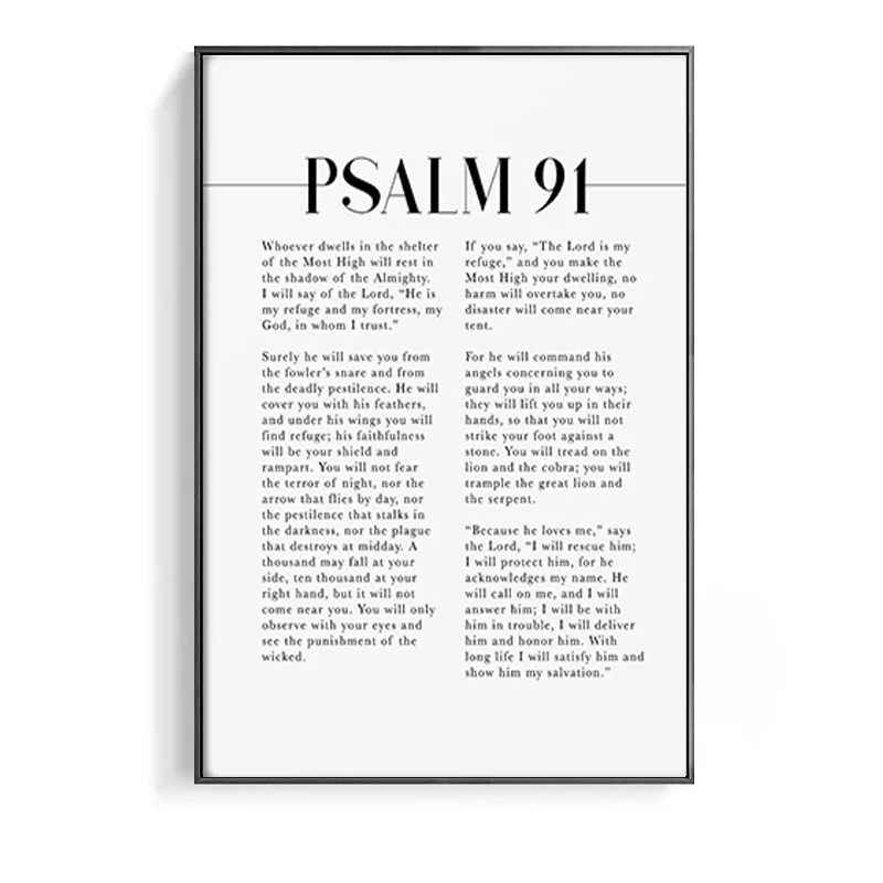 Psalm 91 Dwells in the Shelter Scripture Wall Art product image