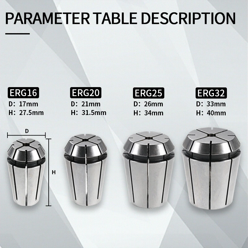 ERG rigid tapping chuck 16/20/25/32 tap lock nozzle collet tapping tool holder using tap collet