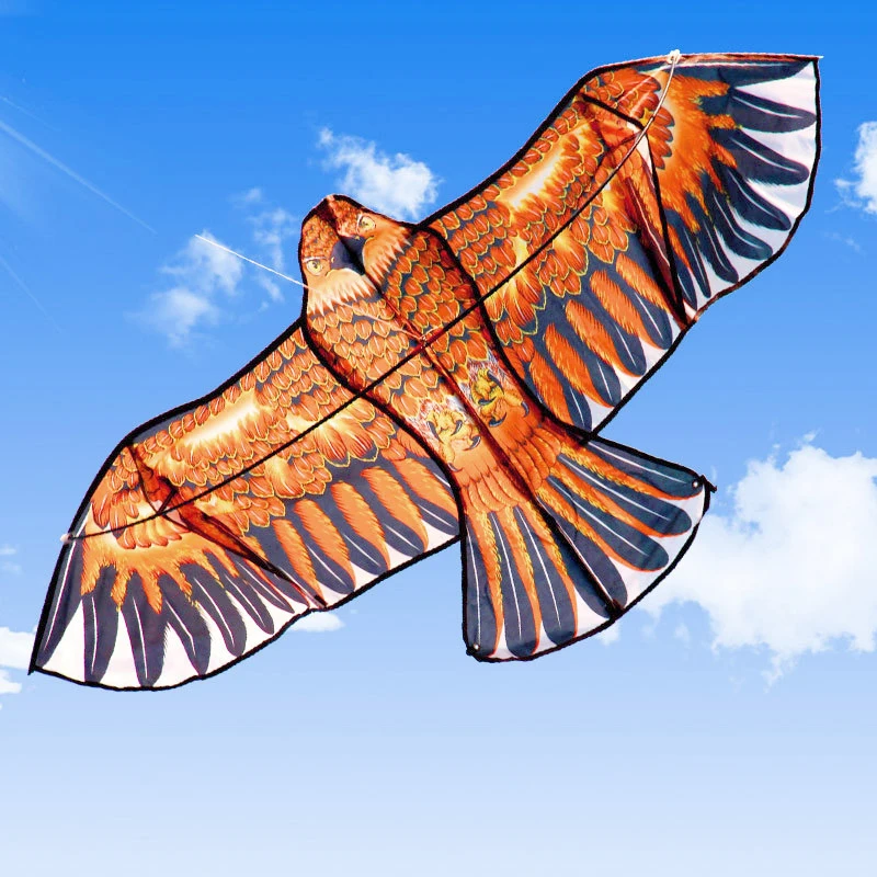 1.1m Eagle Kite With 30 Meter Kite Line Large Eagle Flying Bird Kites Children Gift Family Trips Garden Outdoor Sports DIY Toy