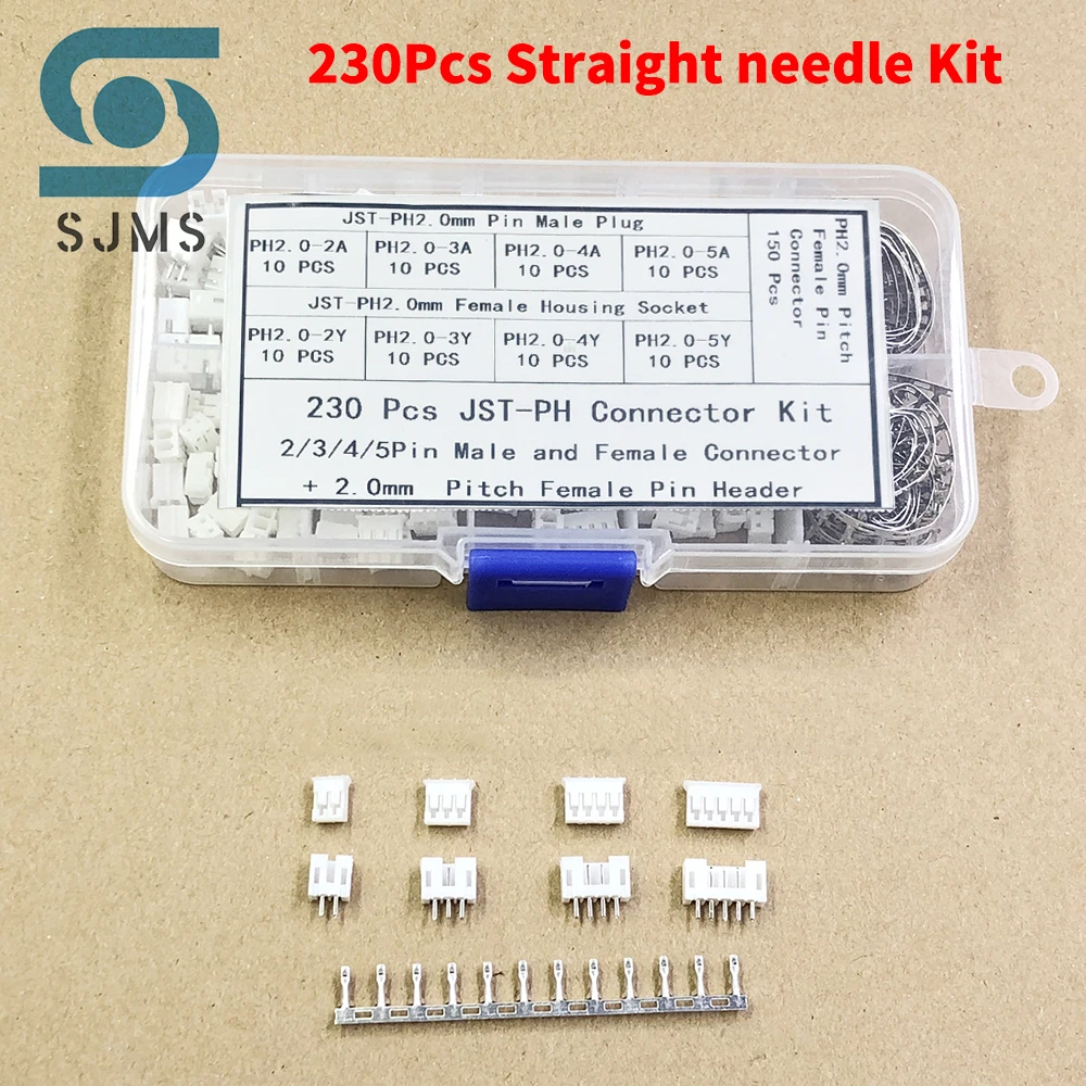 230/320pcs PH2.0 2p 3p 4p 5 pin 2.0mm Pitch Terminal Kit / Housing / Pin Header JST Connector Wire Adaptor PH Kits