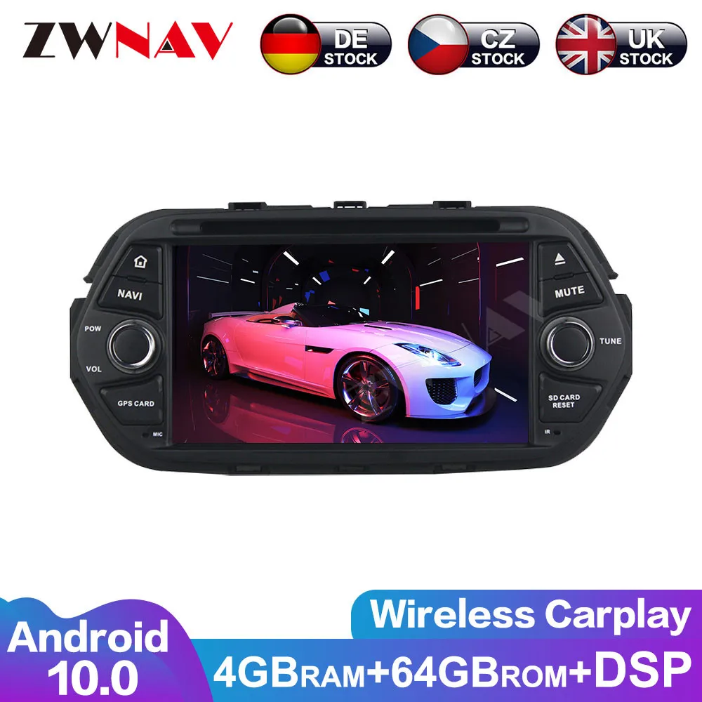 ZWNAV Car Multimedia Player  Android 10.0 Screen For FIAT TIPO EGEA 2016 2017 2018 Car GPS Automotivo Radio  Stereo Head Unit