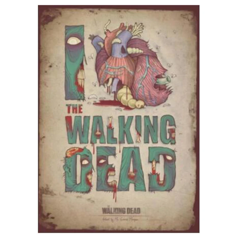 

Cartoon Art "The Walking Dead" Nostalgic Retro Wall Diamond Painting 5D DIY Bar Cross Stitch Living Room Decoration FC547