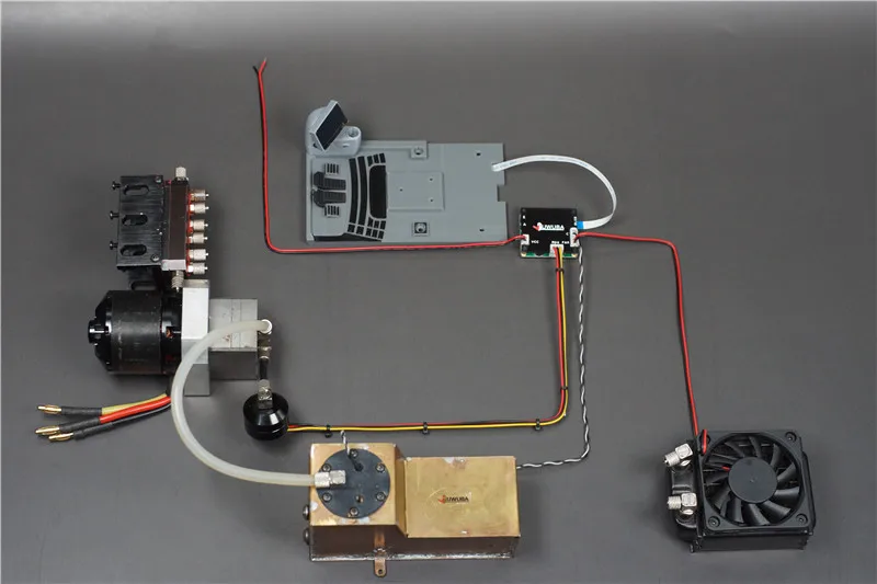 Koparka RC Cab wnętrze wyświetlacz OLED z napięciem, temperaturą, czujniki ciśnienia do ładowarki hydraulicznej 1/14 części do spychaczy