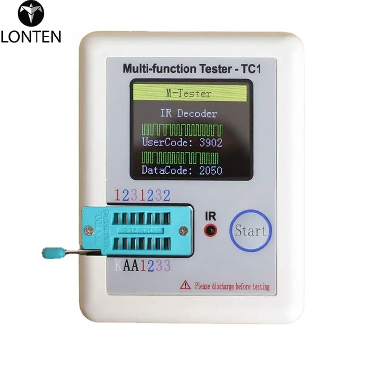 Testador de transistor multifuncional Lcr-tc1