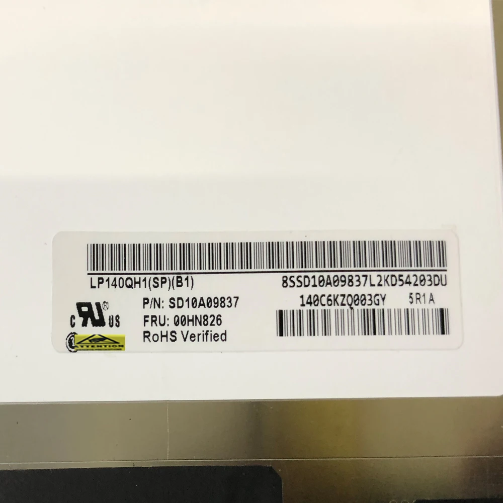 Imagem -04 - Matriz de 3k Ips para o Portátil 14.0 Lp140qh1-spb1 Lp140qh1 Spb1 Lp140qh1 sp b1 40pin Qhd 2560x1440 Fosco Fru 00hn826 p n Sd10a09837