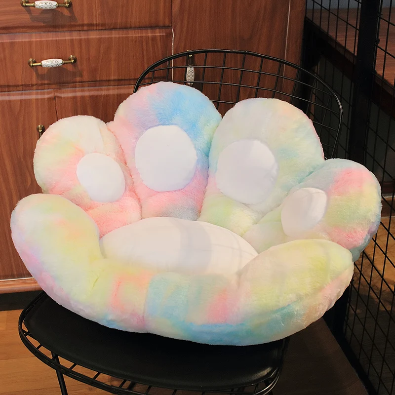 

70/80cm Cute Bear Paw Cushion Plush Toys Cartoon Stuffed Soft Animal Seat Pillow for Girls Home Indoor Carpet Sofa Cushion Decor