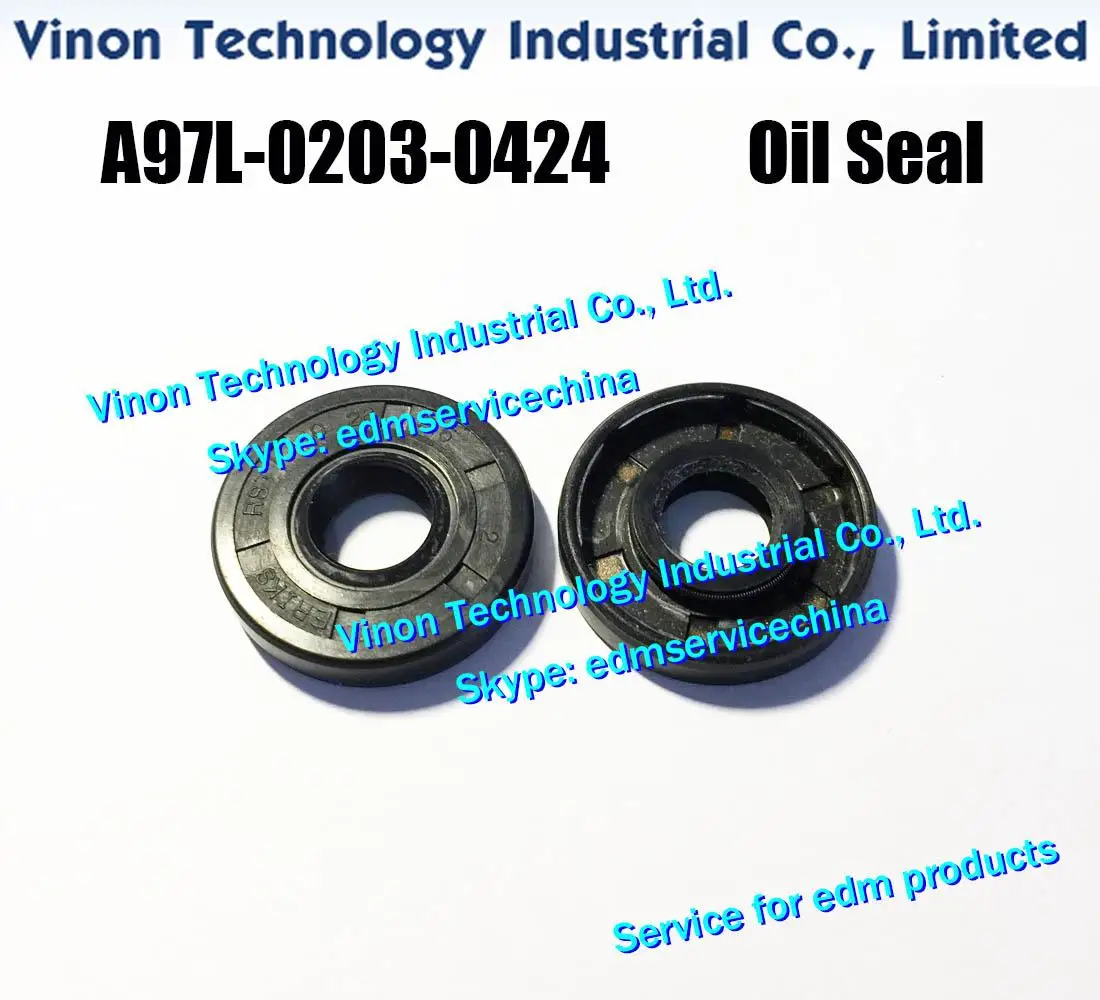 A97L-0203-0424 edm Oil Seal (2PCS pack), FA NUC Seal for Lower Bearings A97L.0203.0424, 24.06.707, A97L02030424 for 0iD,0iE,1iD,