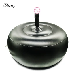 Thierry Inflatable Sex Cusion with Dildo Durable Sex Furniture Inflatable Chair Cock Rider Rocker Sex Ball SexToy for Women Seat