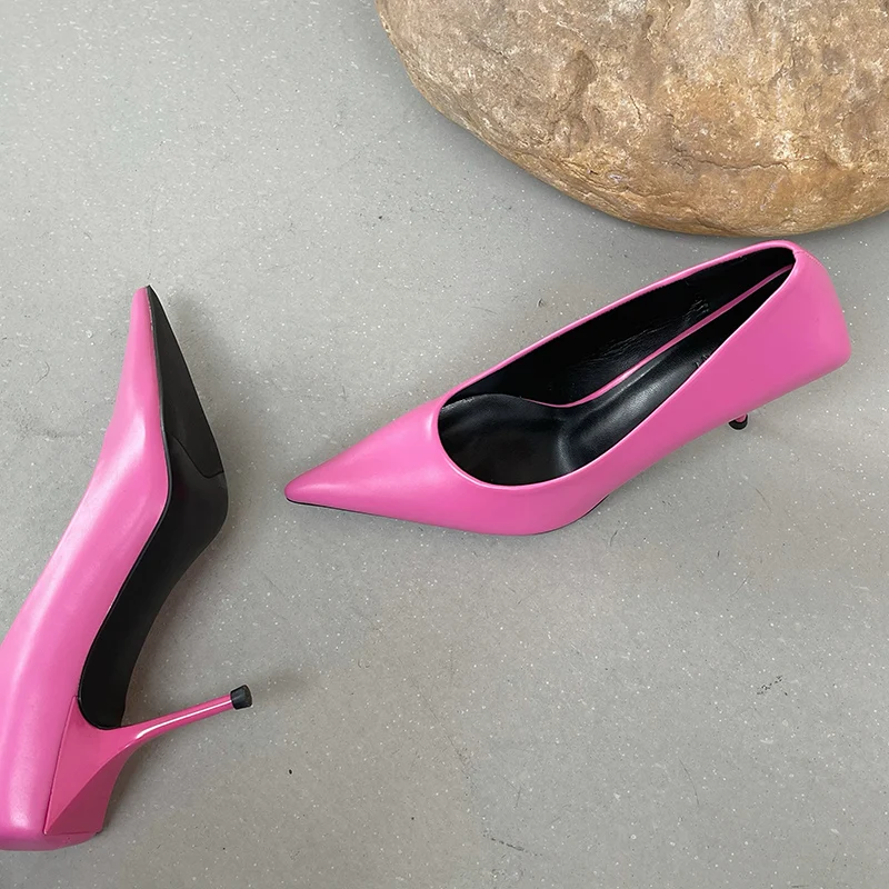 2022 Luxury Women 8cm High Heels Pumps Scarpins Office Ladies Designer White Green Black Heels Prom Stiletto Dress Party Shoes