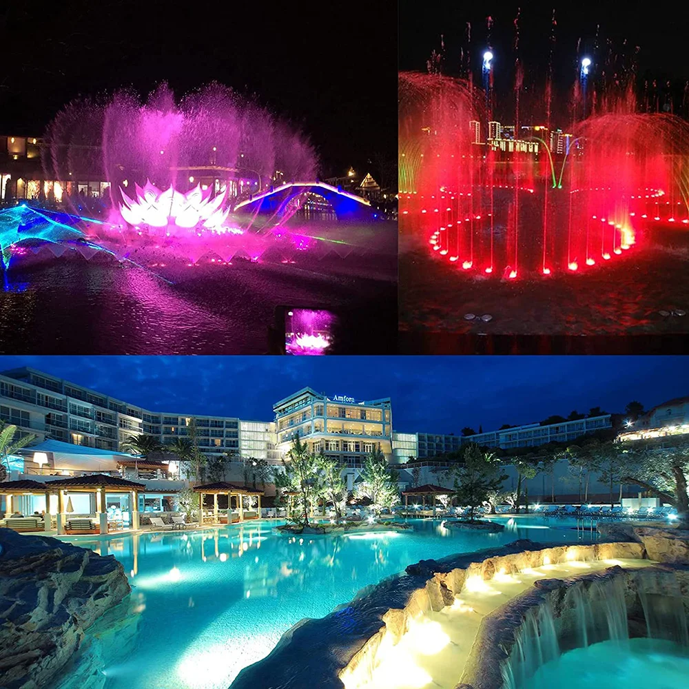 54W LED Pool Light RGB LED Light Swimming Pool Lighting Outdoor Light Removable Swimming pool Lights Underwater lamp for Pools