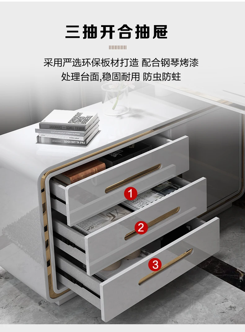 Bureau de luxe de couleur blanche