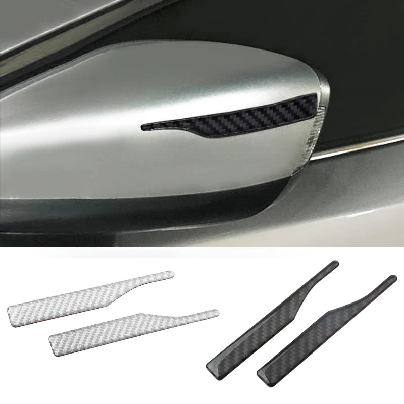 

2pcs/pair Car Styling Carbon Fiber Anti-Collision Strips Case For Bmw A3 A4L A6L A5 Q2L Q5 Q3 Rearview Mirror Car-Styling