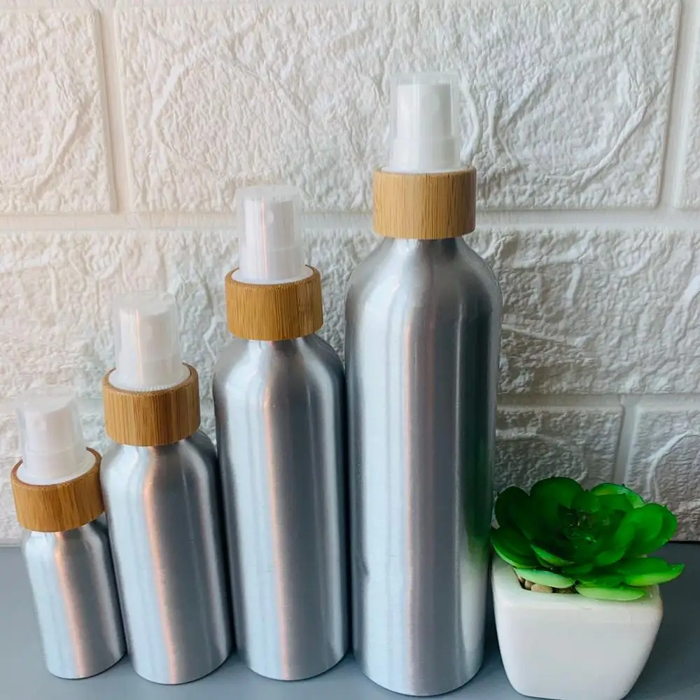 

Empty 100pcs/Lot Aluminum Cosmetic Bottle Toner Bottle 30ML 50ML 100ML 120ML 250ML Perfume Spray Bottle For Shampoo Makeup