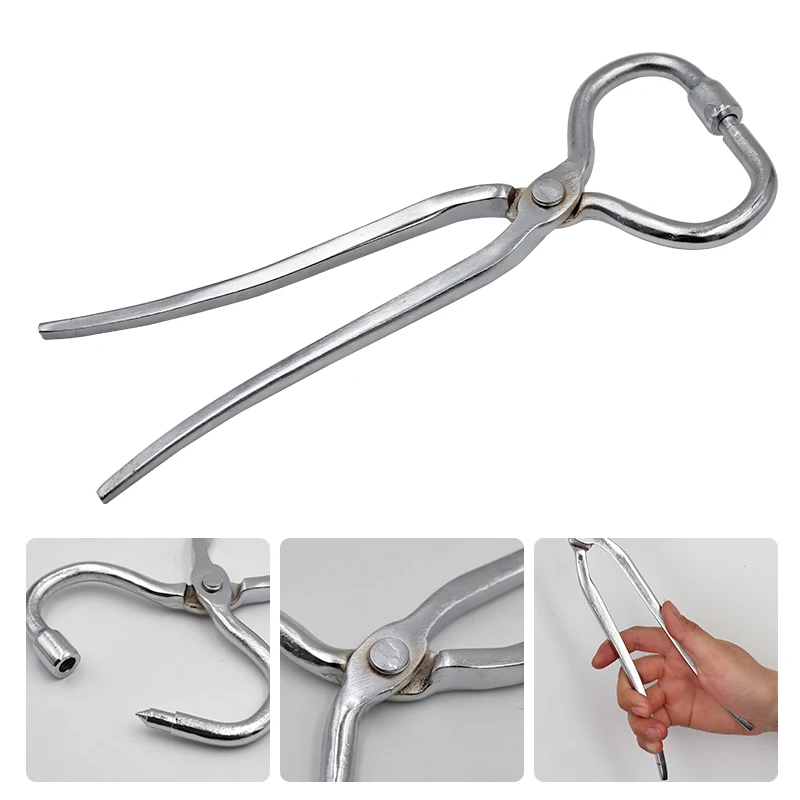 Livestock Farm Animal Cattle Nose Piercing Device Nose Ring Carrying Plier Stainless Steel Cow Nose Puncher Ranch Farm Supplies