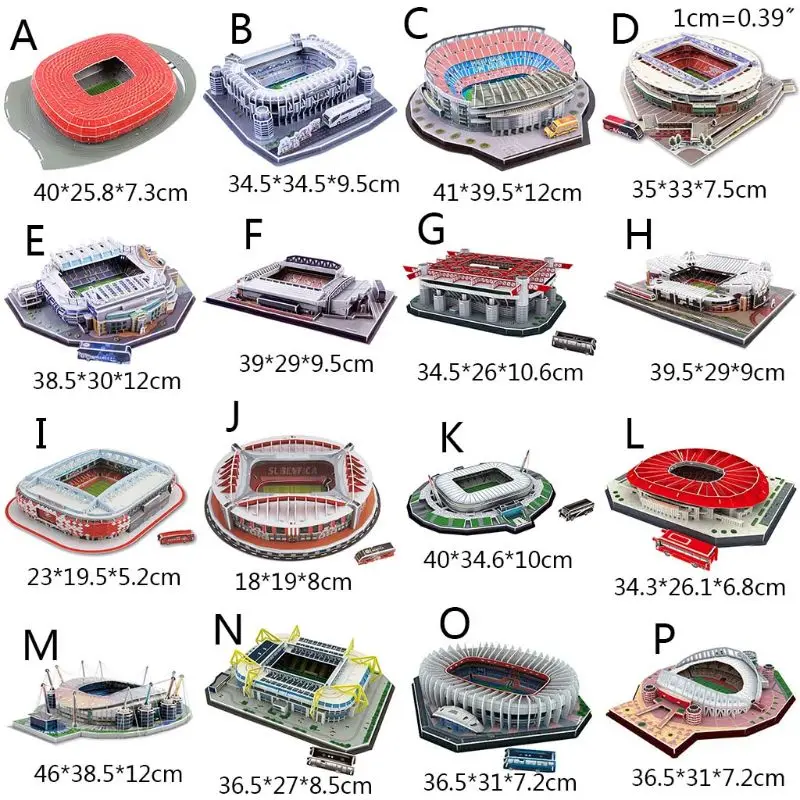 

C5AA DIY 3D Puzzle Jigsaw World Football Stadium Soccer Playground Assembled Building Model Toys