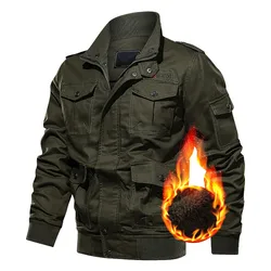 Parkas térmicas de algodón para hombre, chaqueta gruesa de forro polar, abrigo informal, 6XL talla grande, Invierno