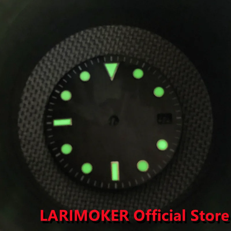 LARIMOKER Improvement 28.5mm Camouflage frosted Date  Dial Suitable for NH35 movement Custom Logo