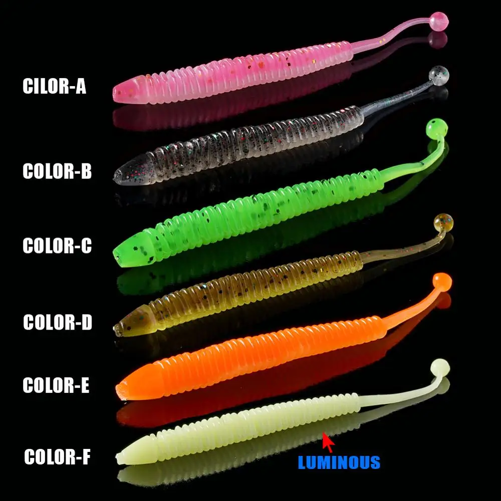 SUNMILE Fishing Lure Fish/ Shrimp Smell Soft Worm 20pcs 5cm 6cm 8cm Rock Lure Wobblers Soft Lure Leurre Souple Carp Pesca Peche