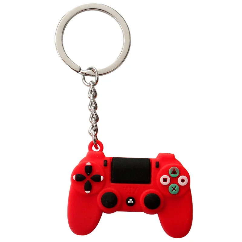 Personalized soft game handle couple key chain gift three-dimensional game machine handle doll keychain pendant