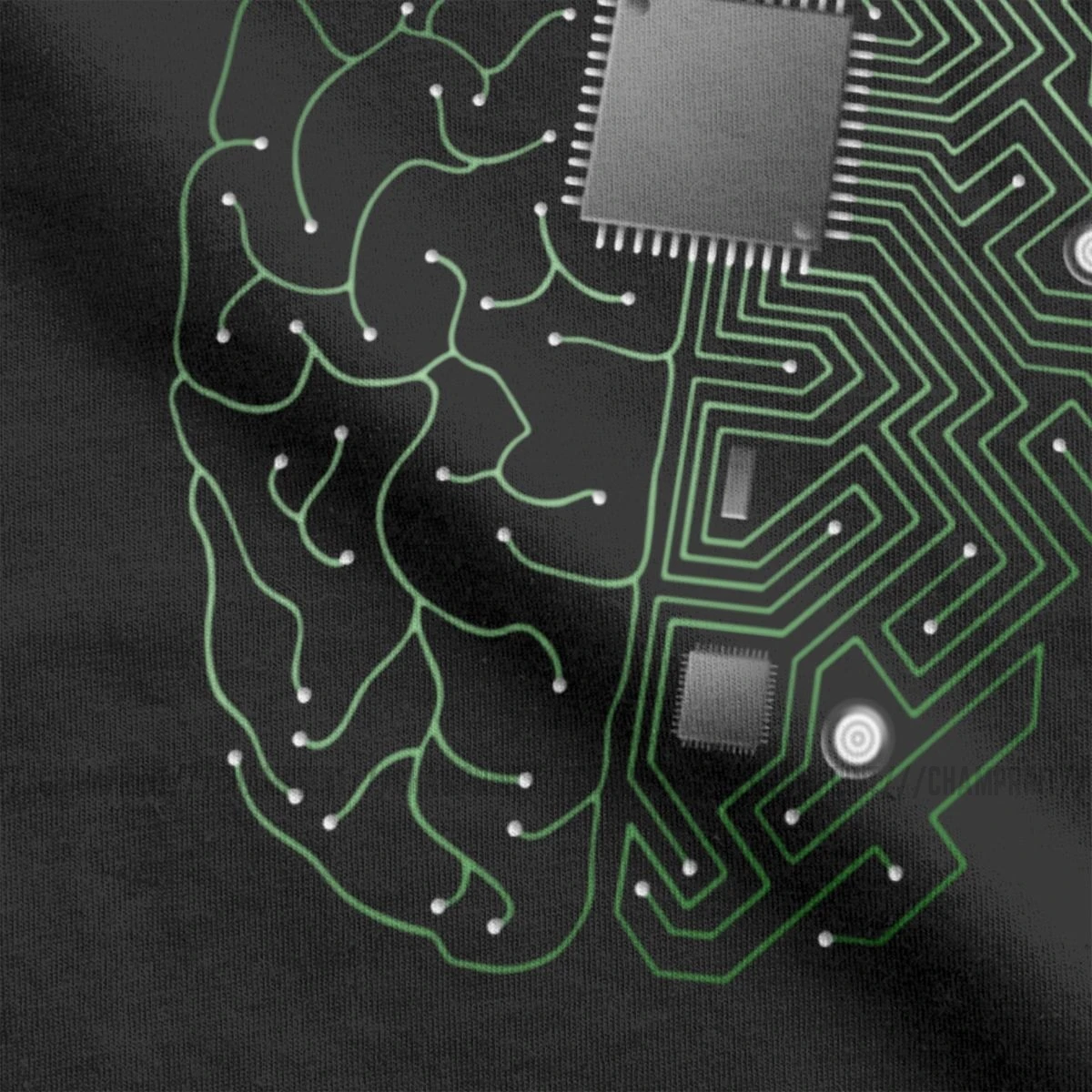 Men T-Shirts The Brain Electronic Circuit Board Novelty Tees Computer Chip Engineers Developer Geek T Shirts Original Clothing