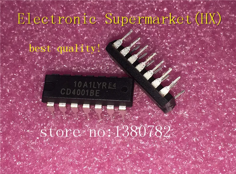 

Free Shipping 100pcs/lots CD4001BE CD4001 DIP-16 IC In stock!