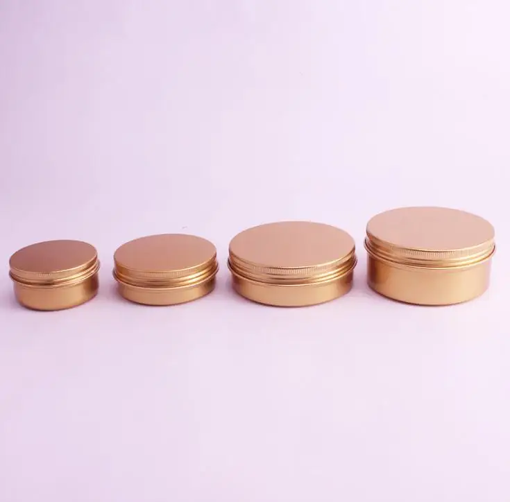 50ML/60ML/100ML/150ML Aluminum Cosmetic Cream Container Rose Gold Metal Tin Ointment Refillable Lipstick Jar Aluminum