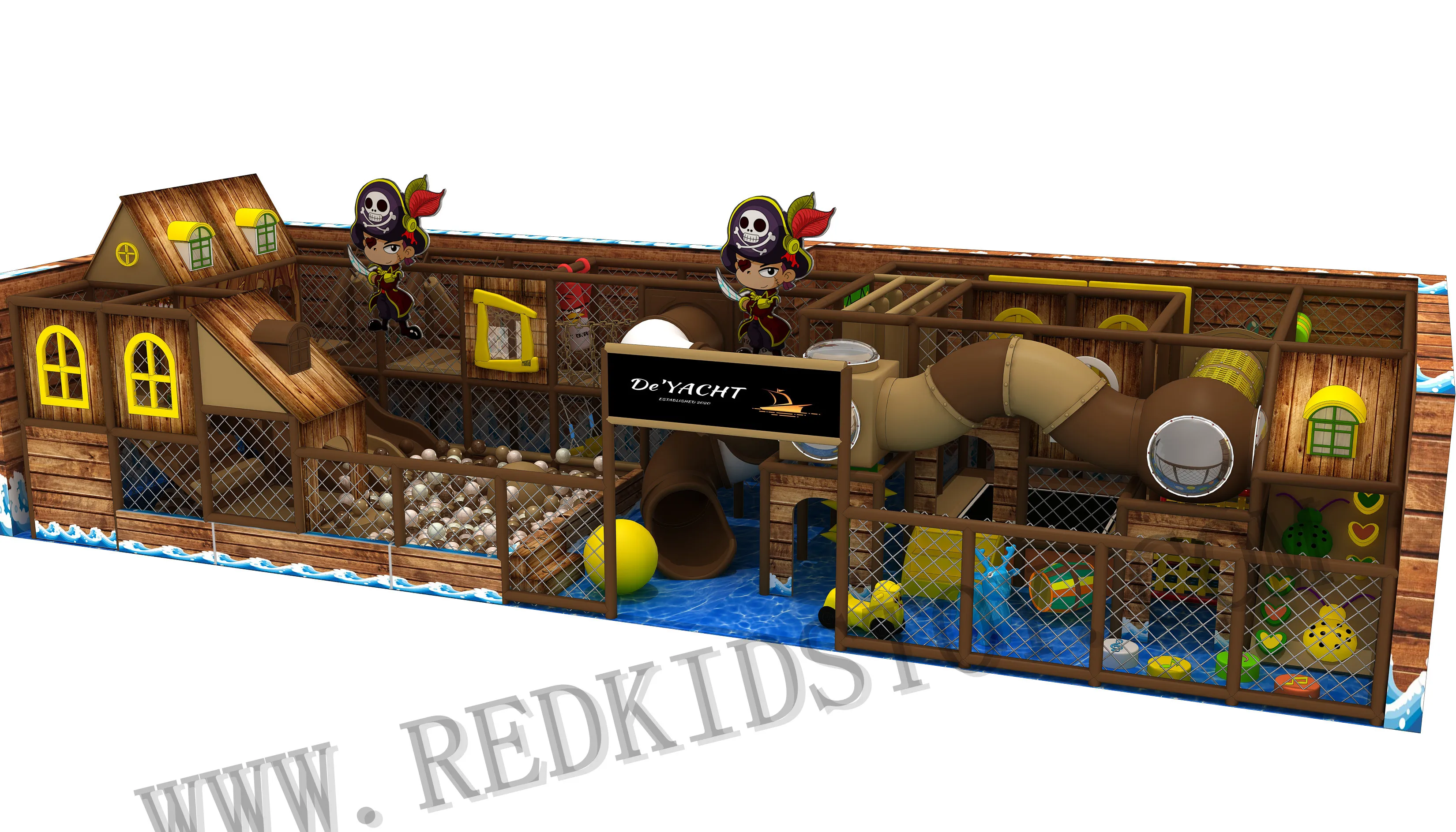 Shipped to Brunei Pirate Ship Theme Indoor Play Equipment