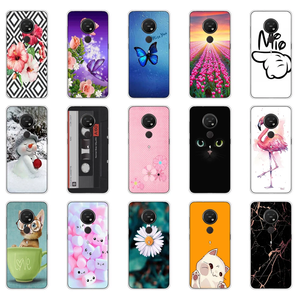 case for Nokia 7.2 case cover soft tpu silicone phone housing shockproof Coque bumper cute dog cat 5