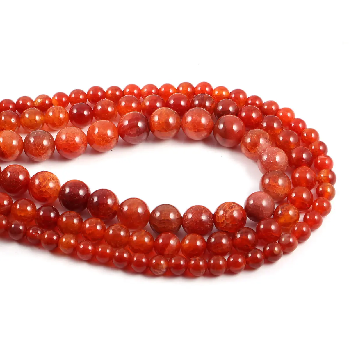 Natural stone beads Red Agat Gem Stone4/6/8/10/12mm Round Ball loose beads for Jewelry Making Necklace DIY Bracelets Accessories