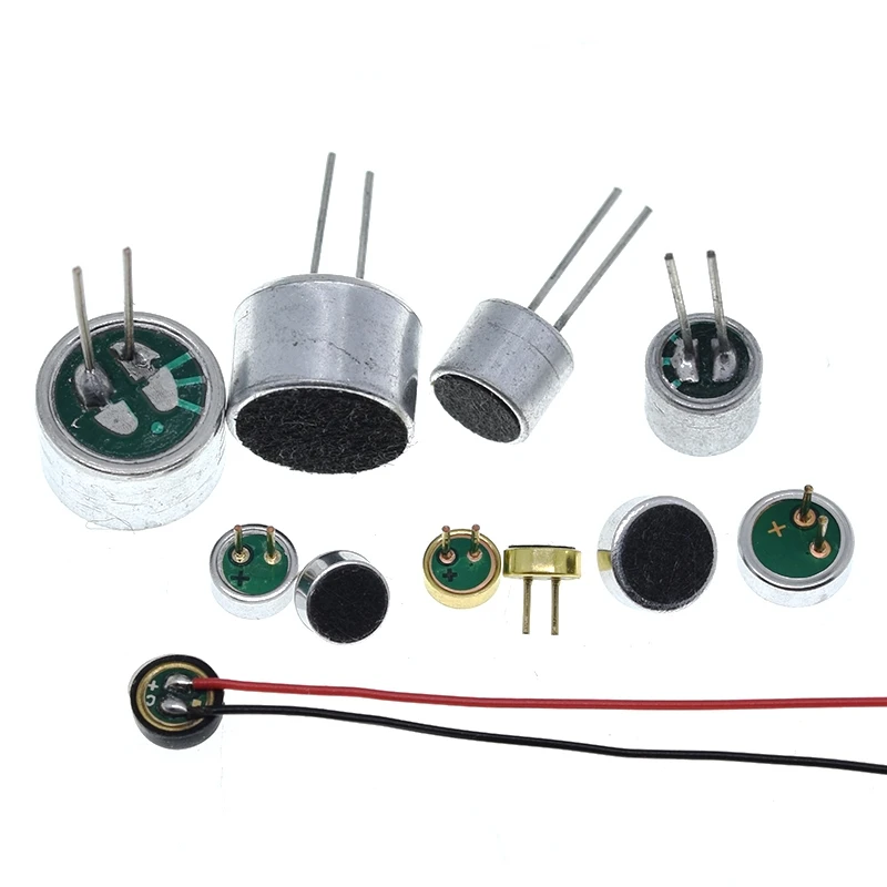 TZT 10 Stück Sortierte Elektret-Mikrofone mit 2-Pin-Anschluss 9x7mm 9767 6x5mm 6050 6x2.2mm 6022 4.5x2.2mm 4522 4x1.5mm 4015 – Detail 10