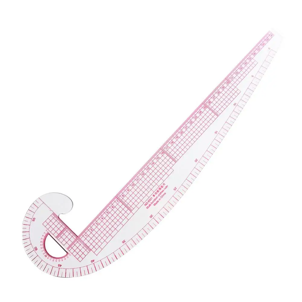 Multifunction 6501 Plastic French Curve Sewing Ruler Measure Tailor Ruler Making Clothing 360 Degree Bend Ruler Tools