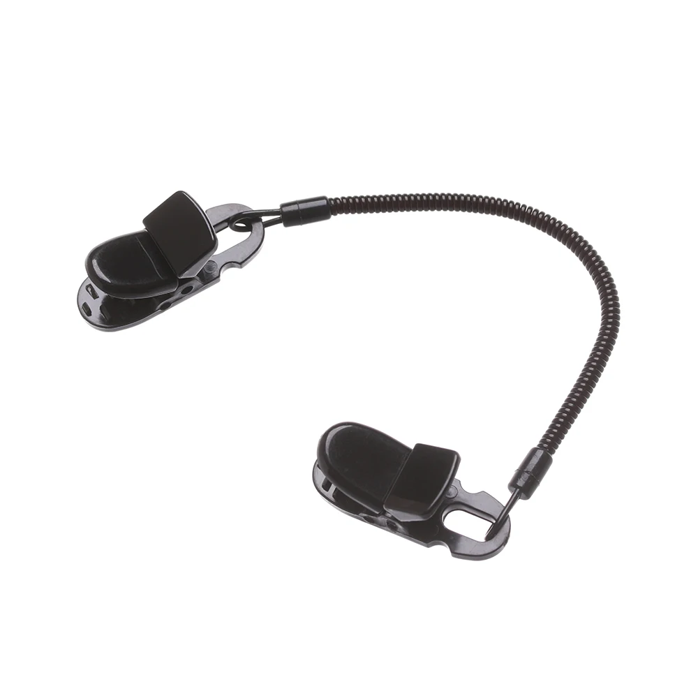 Fishing Cap Eyewear Retainer Hat Leash Windy Clip Holder Black Nylon Cord Strap And Plastic Windproof Clips Fishing Accessories
