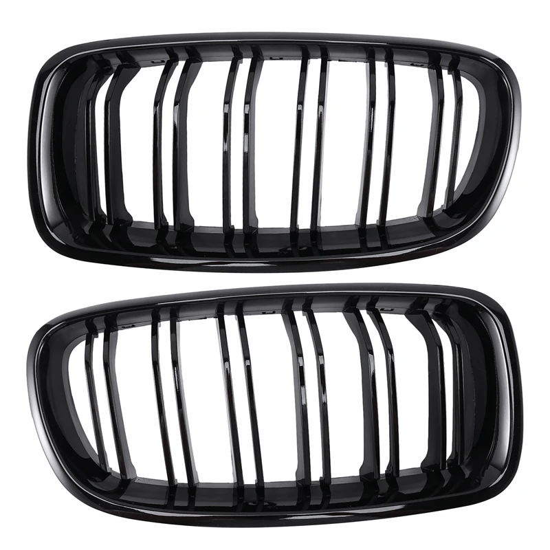 1Pair Gloss Black Front Grille/Grilles Kidney For BMW 3-Series F30 F31 F35 2012-2017 Car Styling