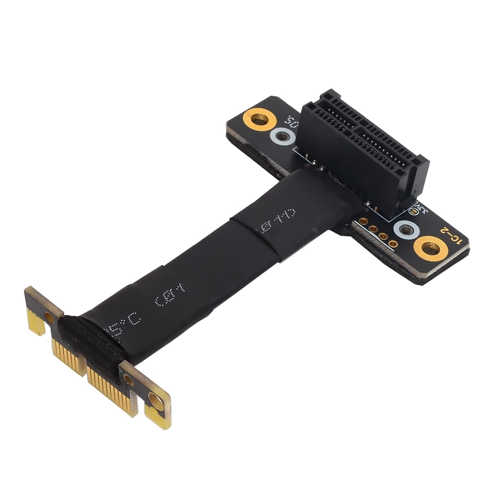 PCIe 3,0 x1 zu x1 Verlängerung Kabel PCI-E 8G/BPS Dual Vertikale 90 Grad Rechtwinklig PCI Express 1x Riser Card Ribbon Extender