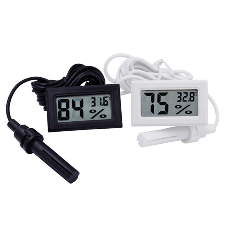 Mini LCD Digital Thermometer Hygrometer Thermostat Indoor Convenient Temperature Sensor Humidity Meter Gauge Instruments Probe