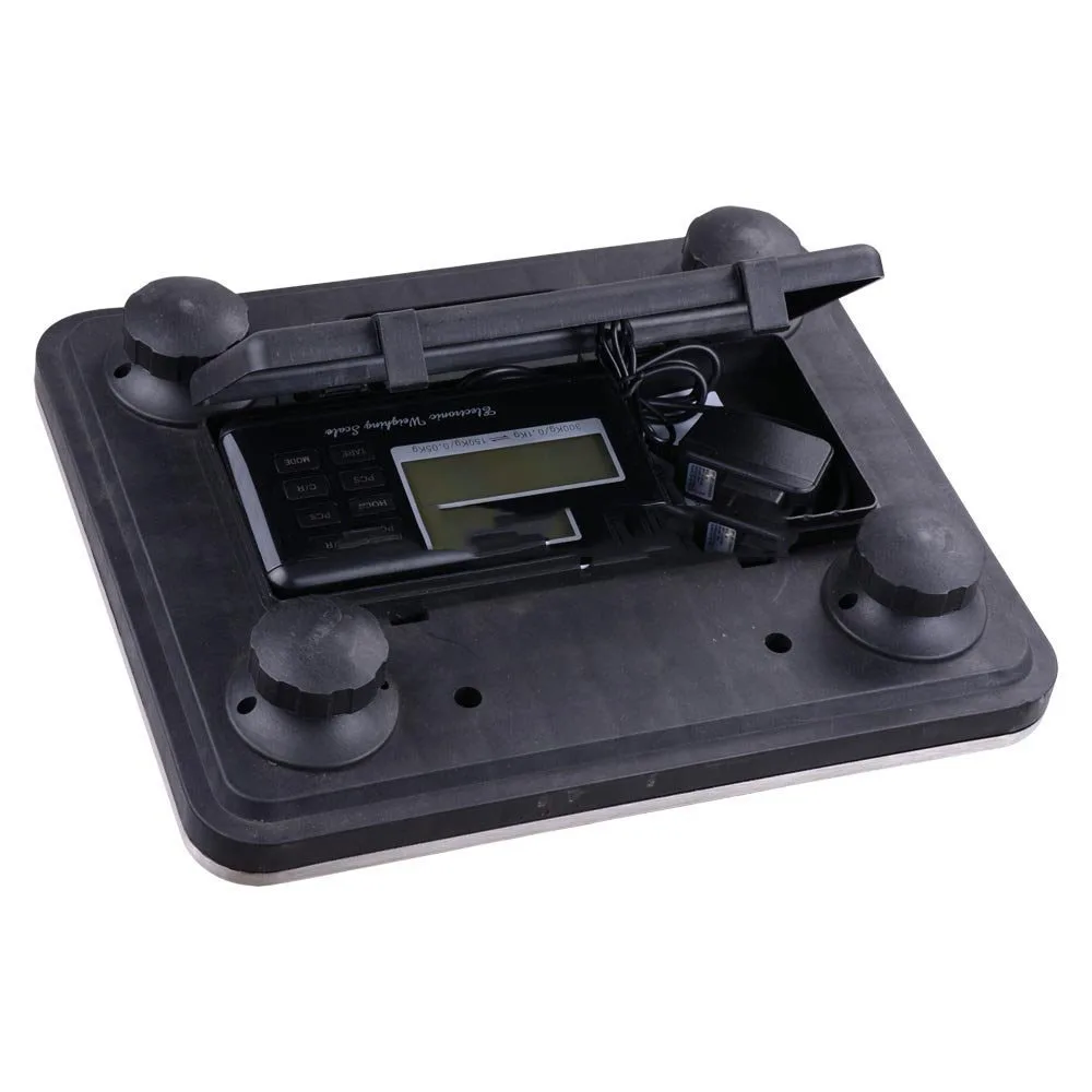 300kg Portable Electronic Balance Digital Postal Scale LCD Floor Weighing Scale Stainless Steel Platform